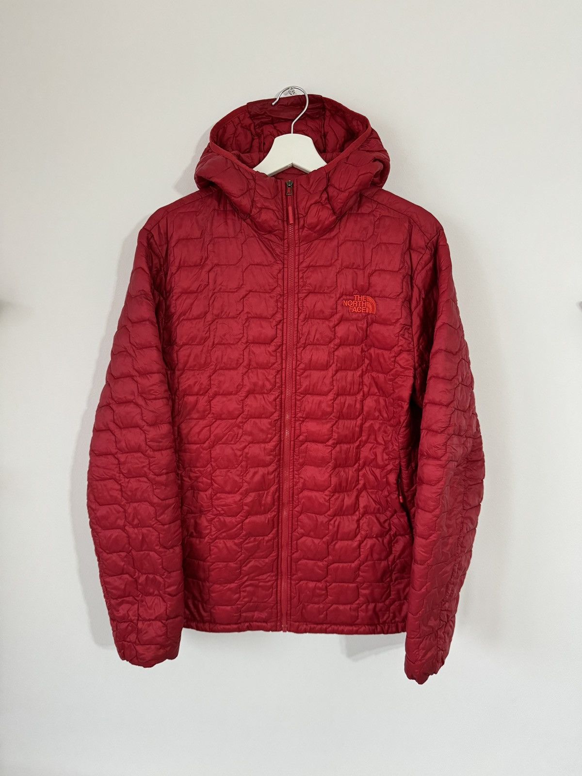 North Face Red Puffer Thermoball store Primaloft Packable Jacket Full Zip Jacket Small