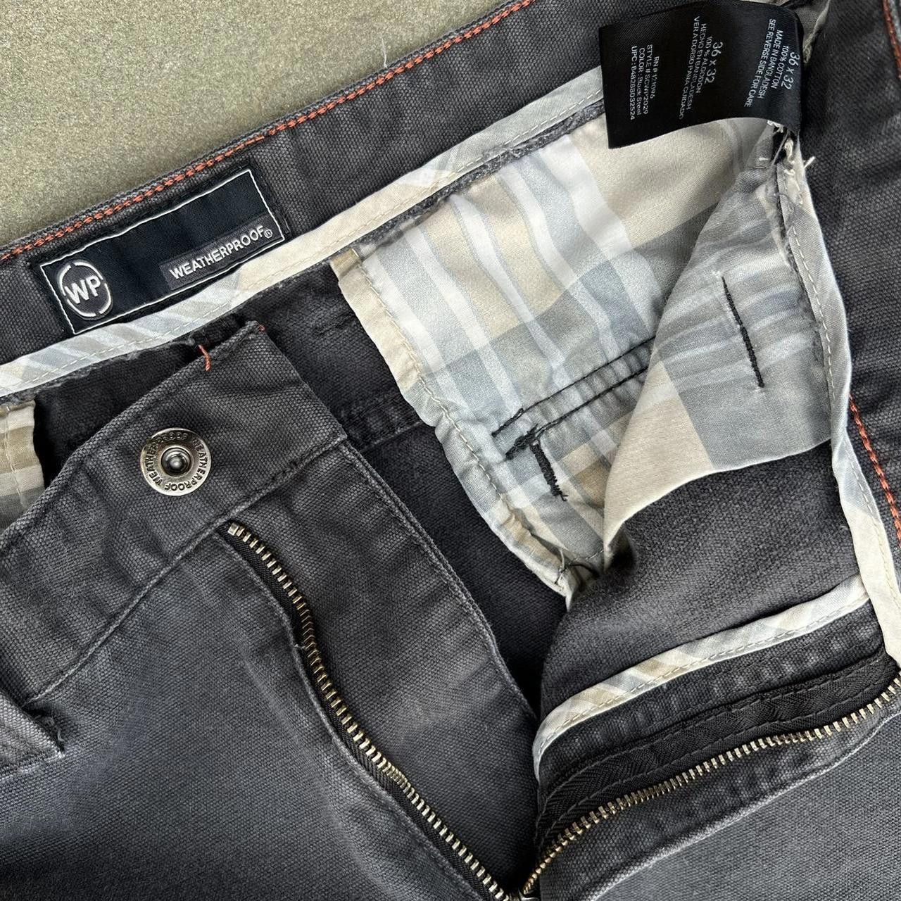 Weatherproof Y2K Dark Grey Canvas Utility Work Pants Size US 36 / EU 52 - 3 Thumbnail