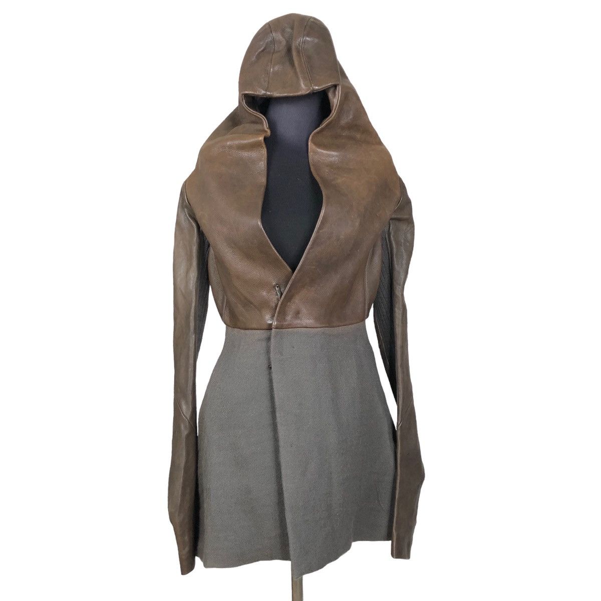 Rick Owens Rick Owens Fall 2010 R-t-W Assassin Hooded Leather Jacket Size XS / US 0-2 / IT 36-38 - 2 Thumbnail