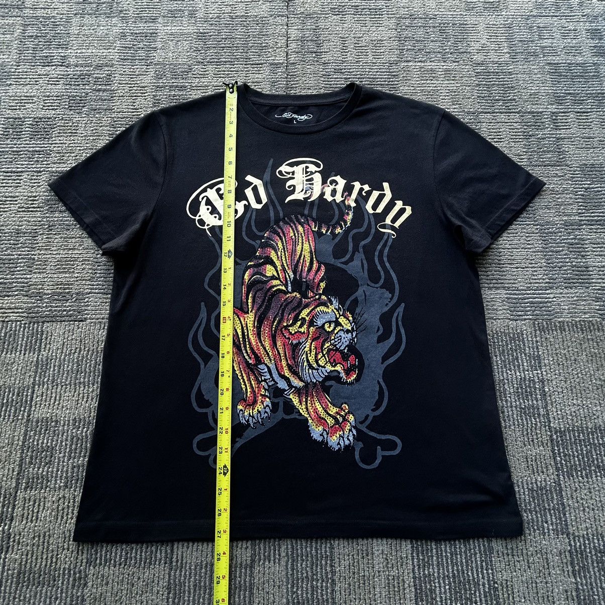 Ed Hardy Ed Hardy Tiger Flame Rhinestone Black Graphic T-shirt Size US L / EU 52-54 / 3 - 4 Thumbnail
