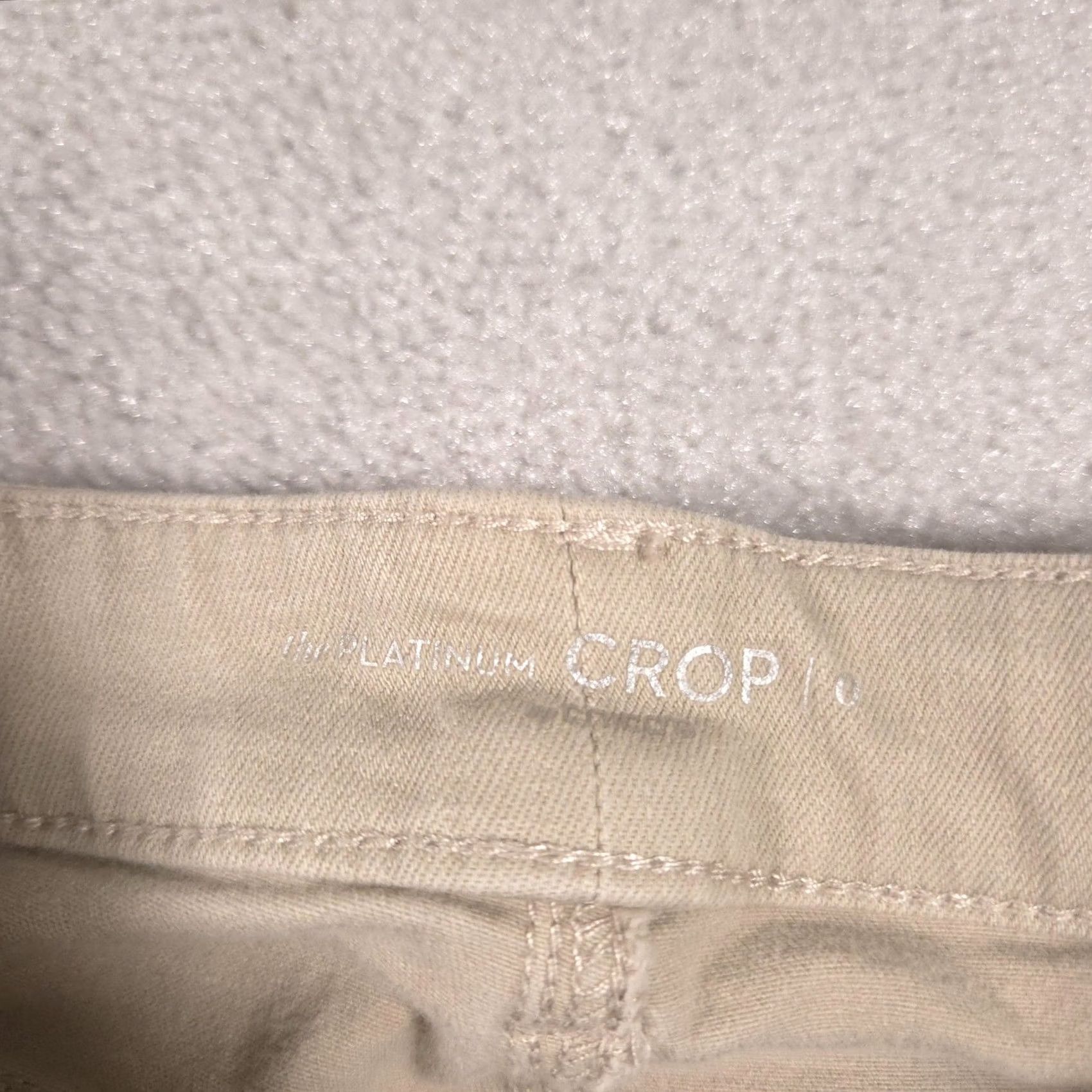 Vintage Chicos Platinum Crop Pants Womens 0 Beige Denim Straight Leg Stretch Casual Pants Size 25" / US 0 / IT 36 - 5 Thumbnail