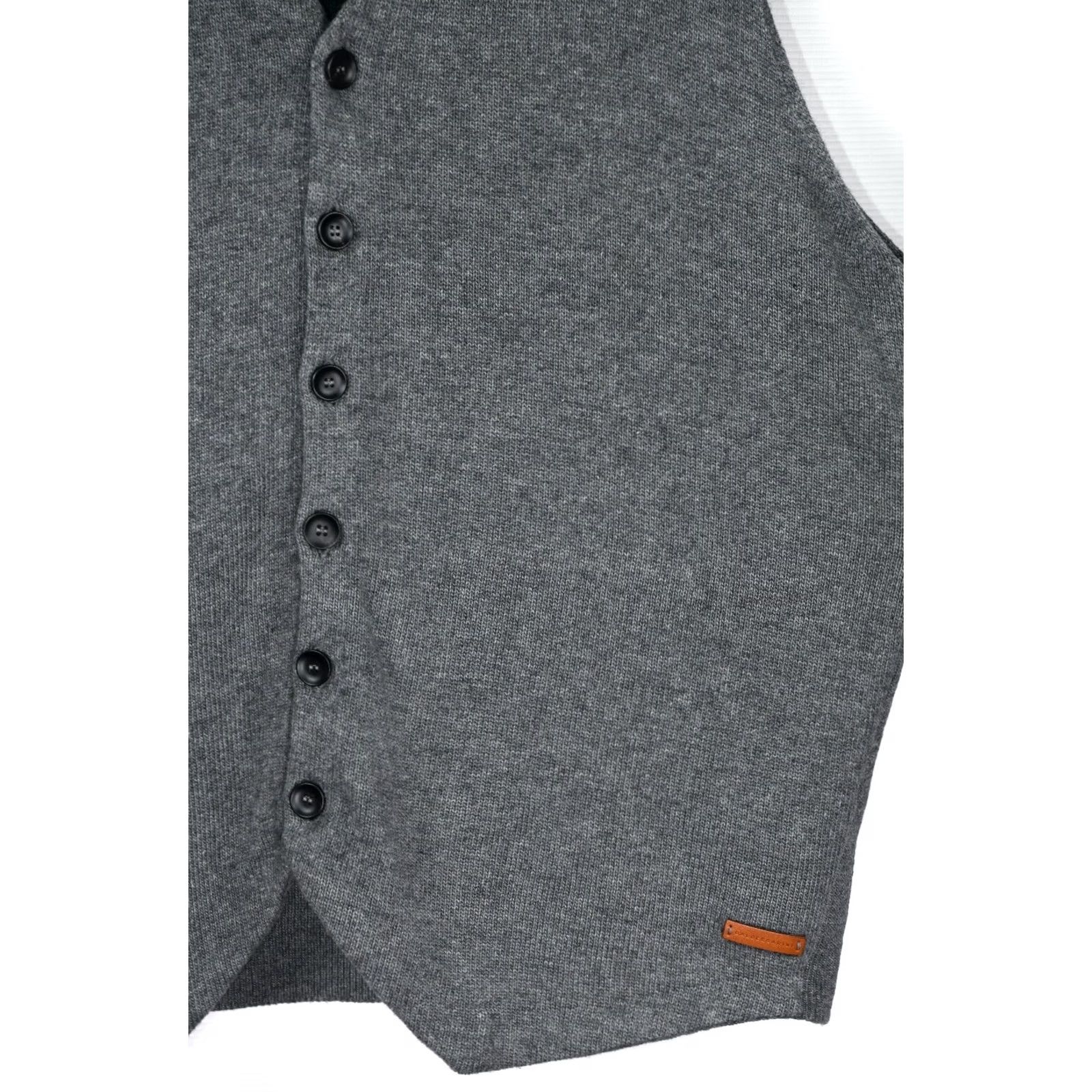 Vintage BALDESSARINI Vest Men's 58 Gray Wool Knit Cashmere Blend V-Neck Casual Size 58 Size US XXL / EU 58 / 5 - 2 Thumbnail