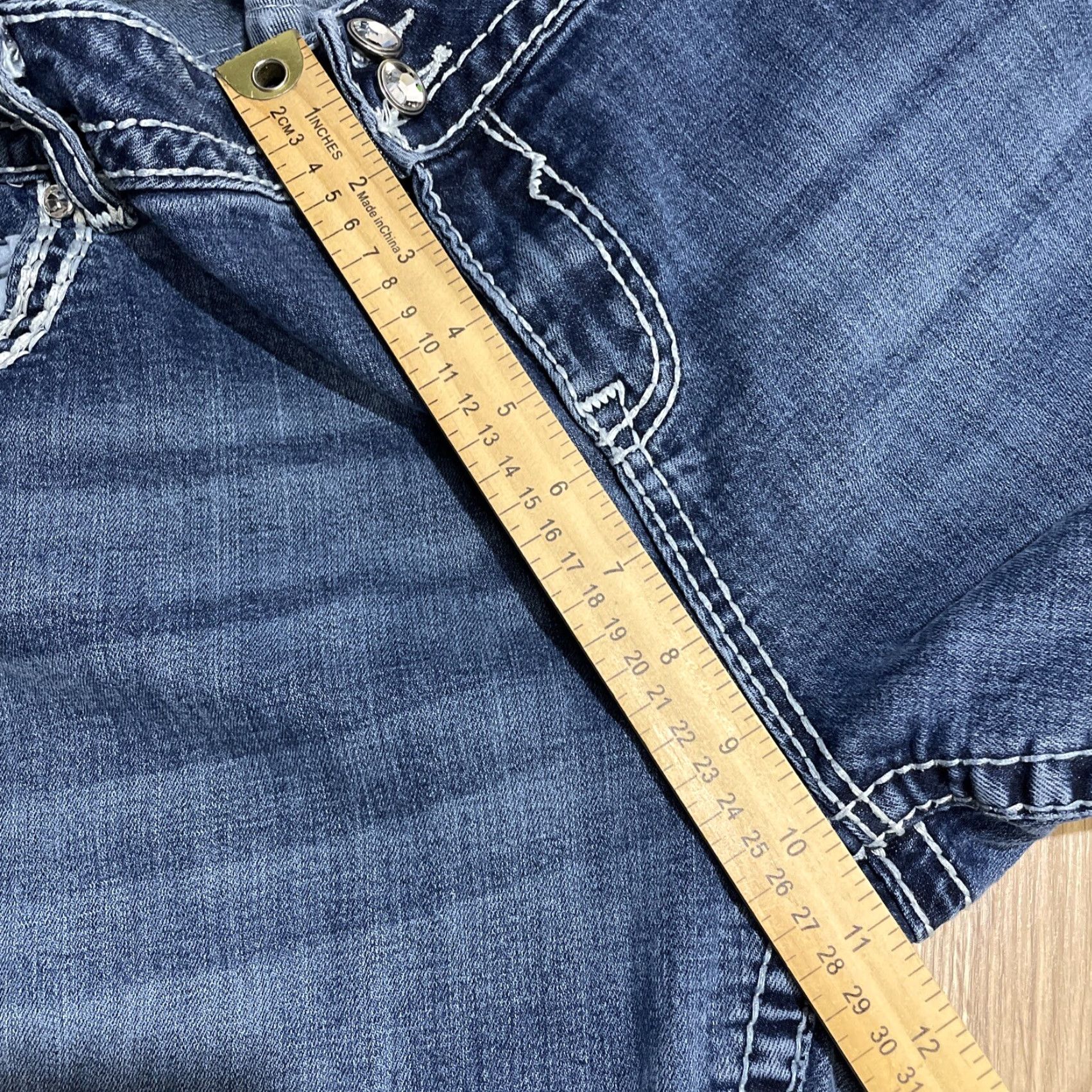 Vintage VINTAGE Vigoss Women's Jeans Slim Boot Embellished Skinny Size 26 Blue Size 26" / US 2 / IT 38 - 7 Thumbnail