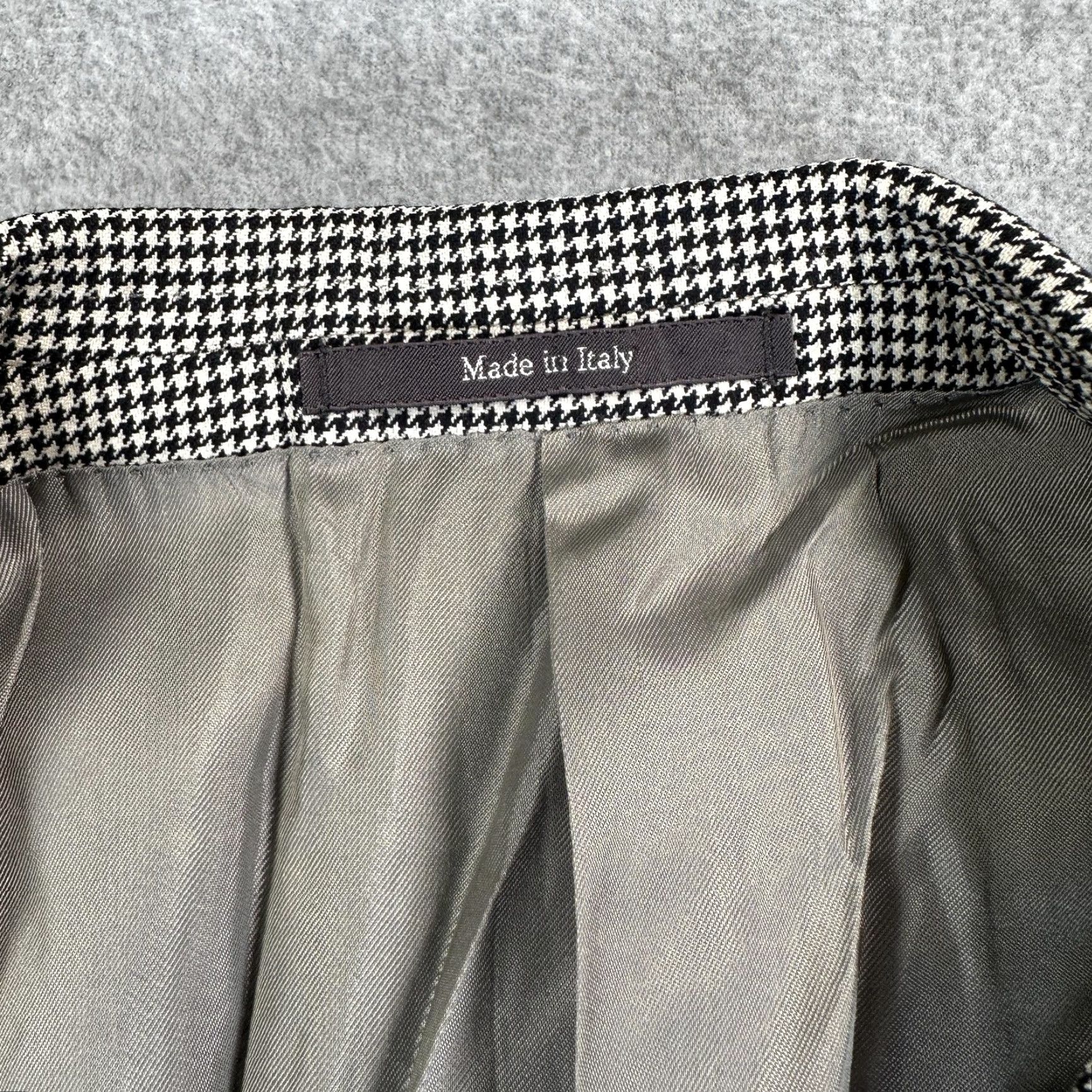 Ermenegildo Zegna Ermenegildo Zegna Sport Coat Jacket Mens 48 Wool Houndstooth Gray Italy Three-Button Notch Lapel Business Formal Fall Winter Size US M / EU 48-50 / 2 - 2 Thumbnail