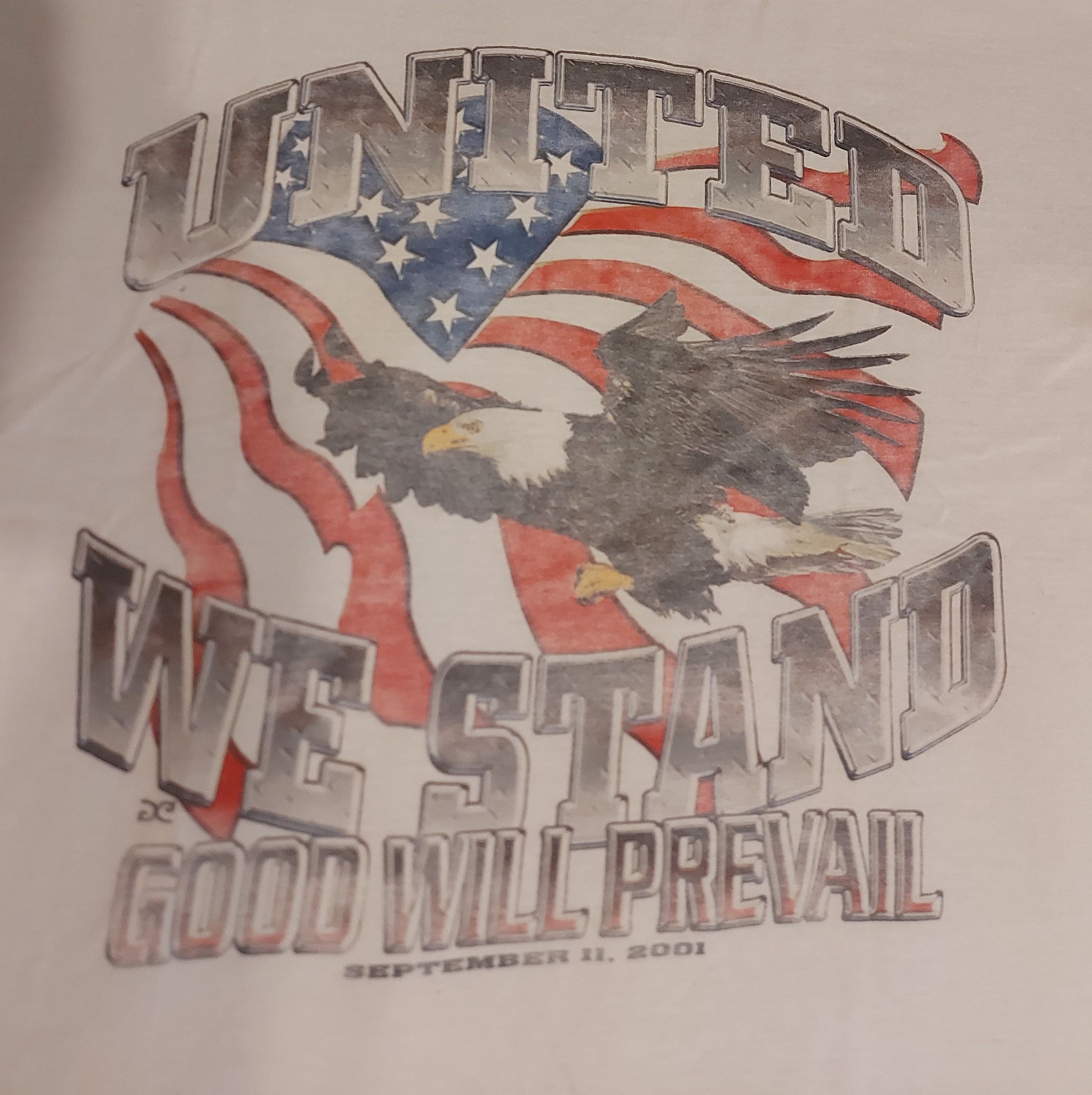 Vintage 911 UNITED WE STAND USA 2001 SEPTEMBER VINTAGE Y2K EAGLE Size US L / EU 52-54 / 3 - 3 Thumbnail