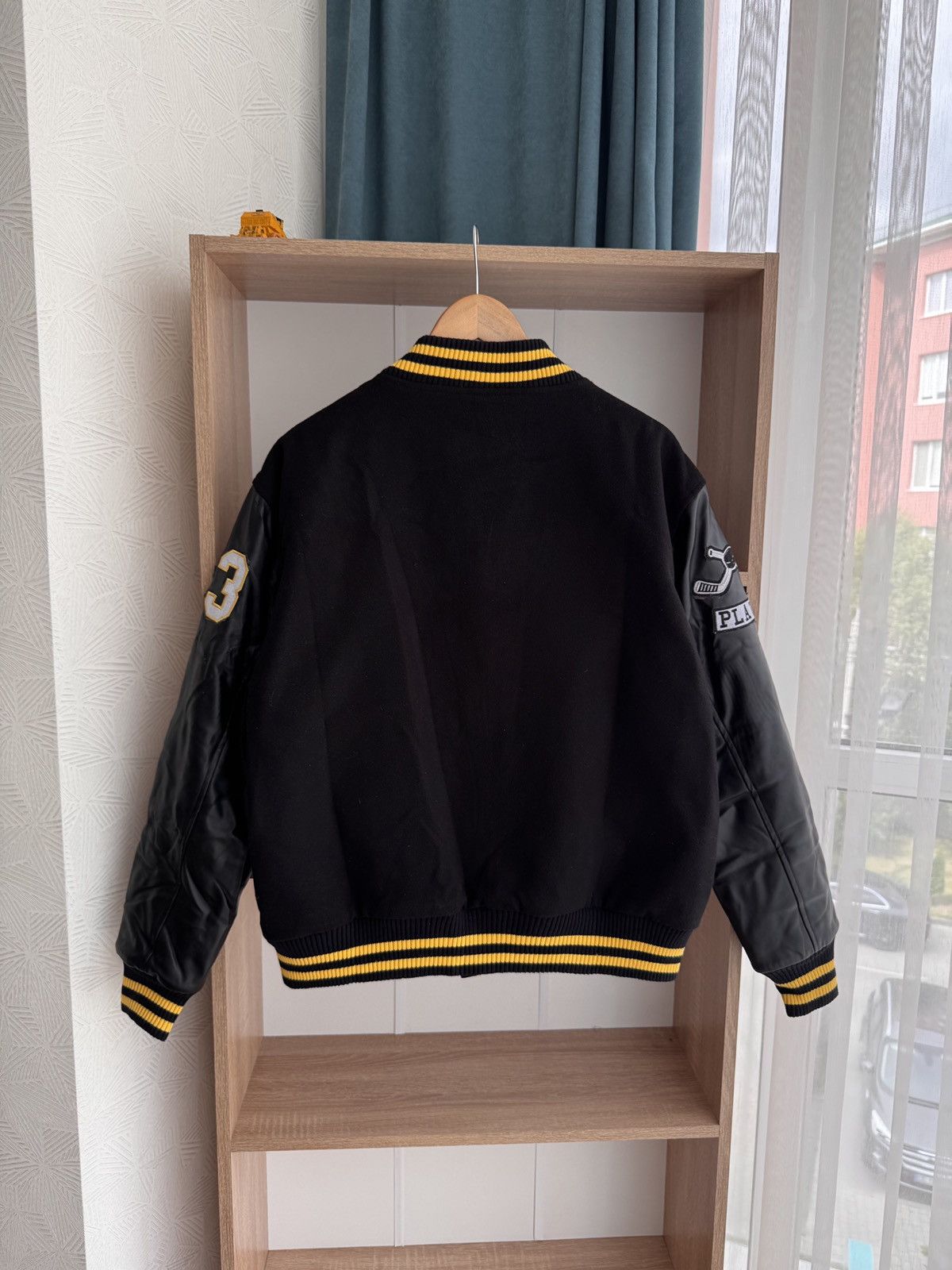 NHL × Vintage Vintage Burgdorf EHC Black University Varsity Bomber Jacket Size US M / EU 48-50 / 2 - 7 Thumbnail
