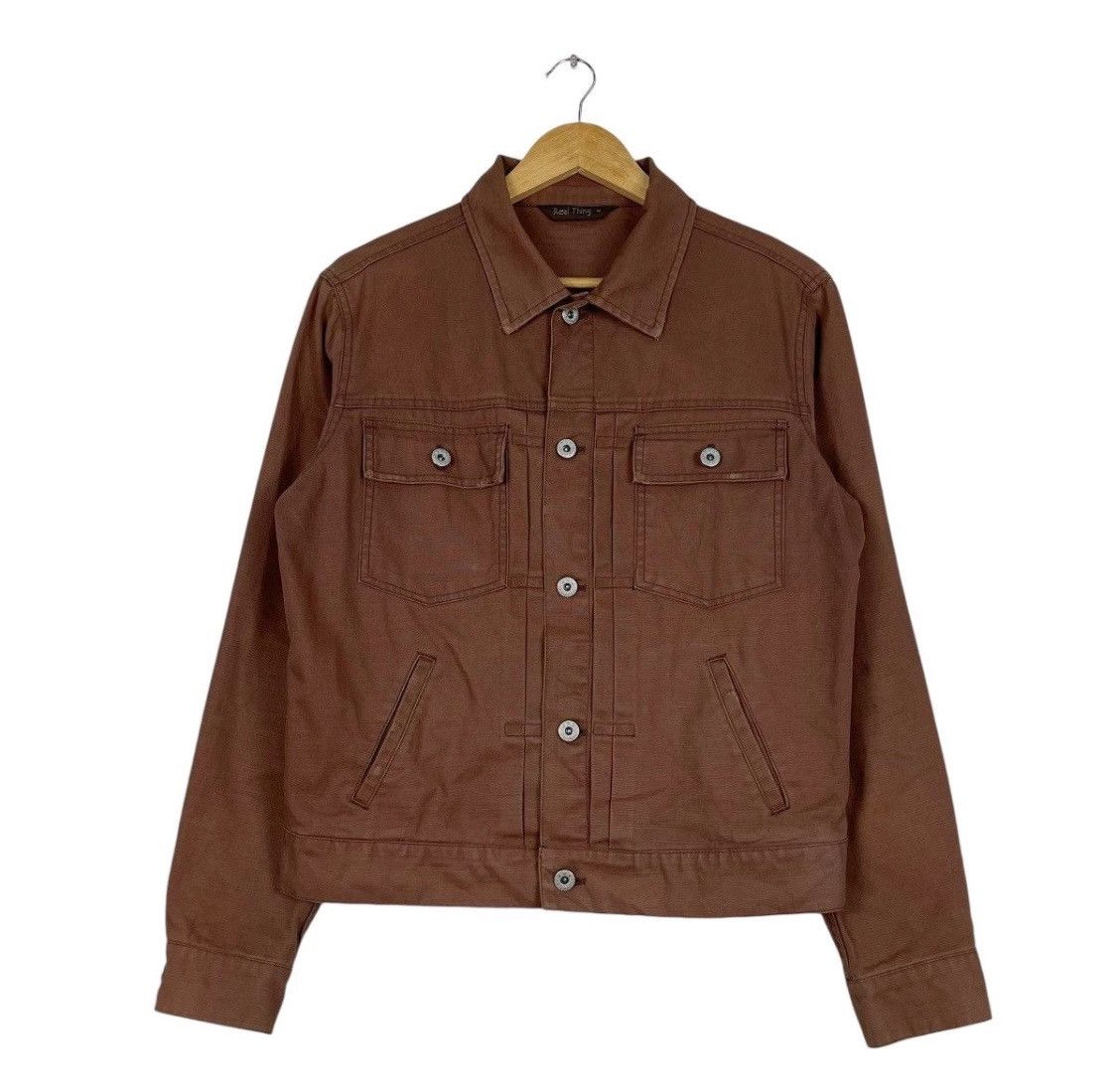 20471120 × Hysteric Glamour × Japanese Brand 💥REAL THING TRUCKER RICH BROWN JACKET Size US M / EU 48-50 / 2 - 1 Thumbnail