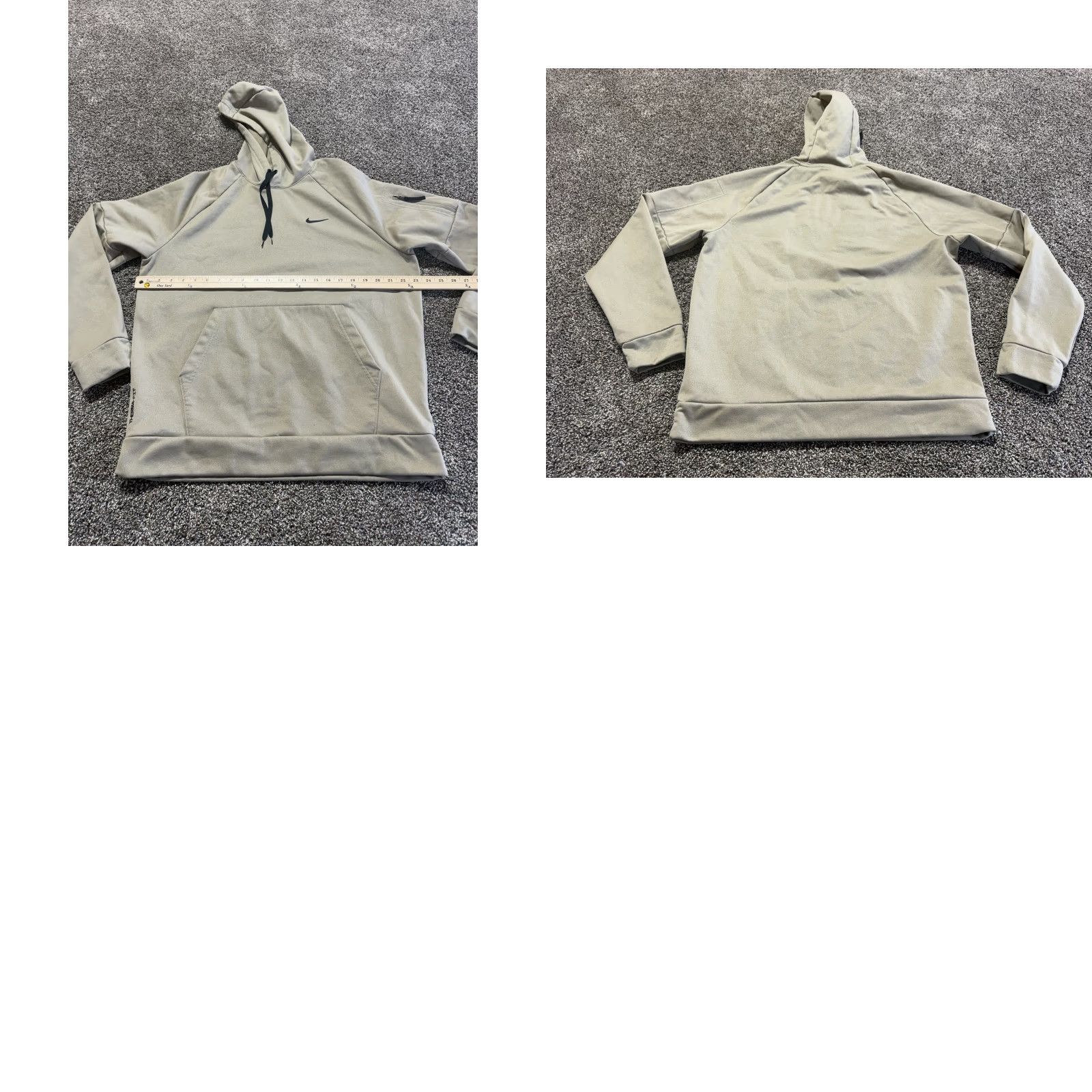 Nike Nike Mens Hoodie Pullover L Desert Tan / Beige Therma Fit Fleece Hooded Sweatshirt Winter Spring Fall Sportswear Size US L / EU 52-54 / 3 - 8 Thumbnail