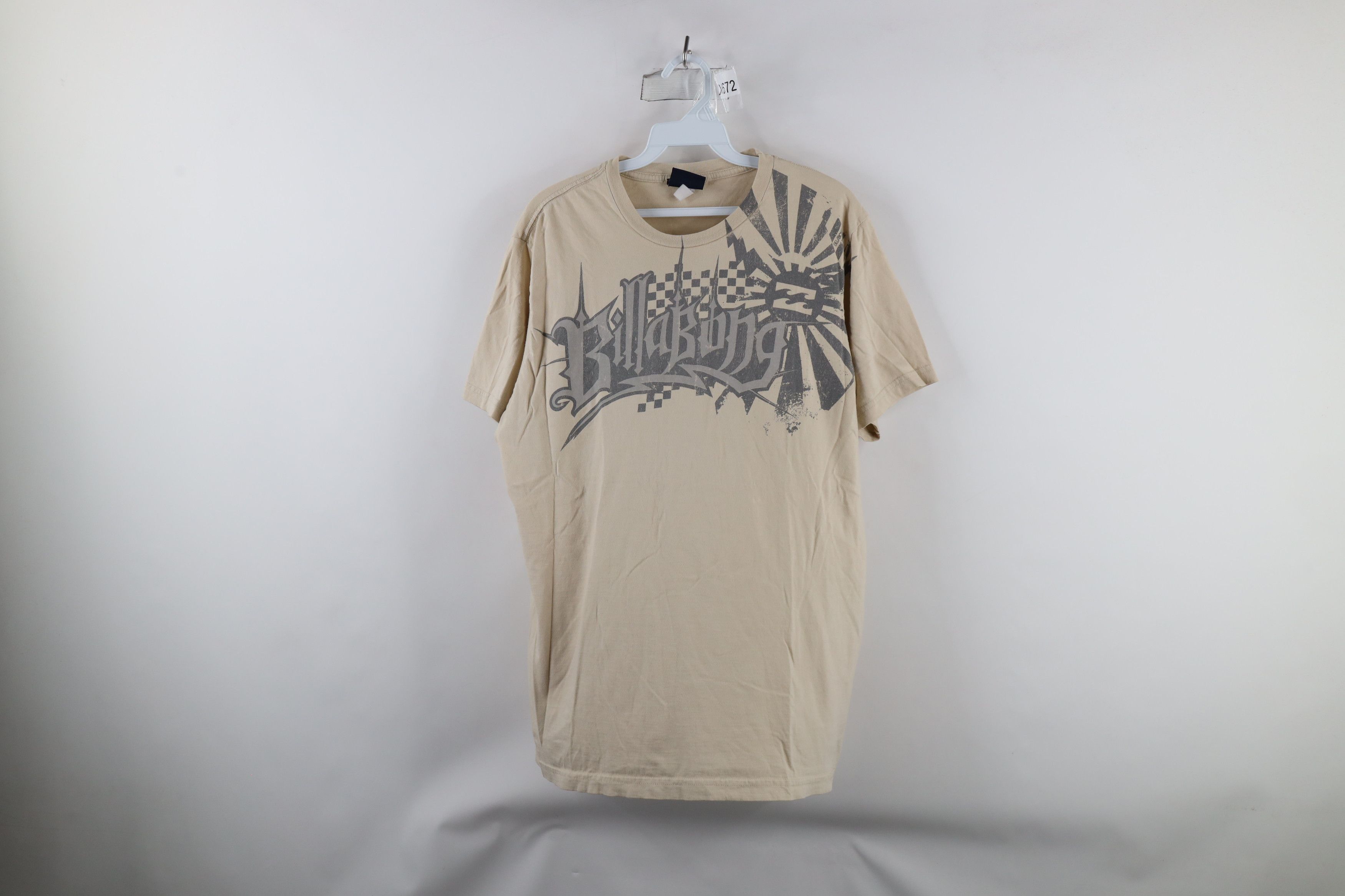 Vintage Billabong Surfing Spell Out Tribal Sun T-Shirt Beige