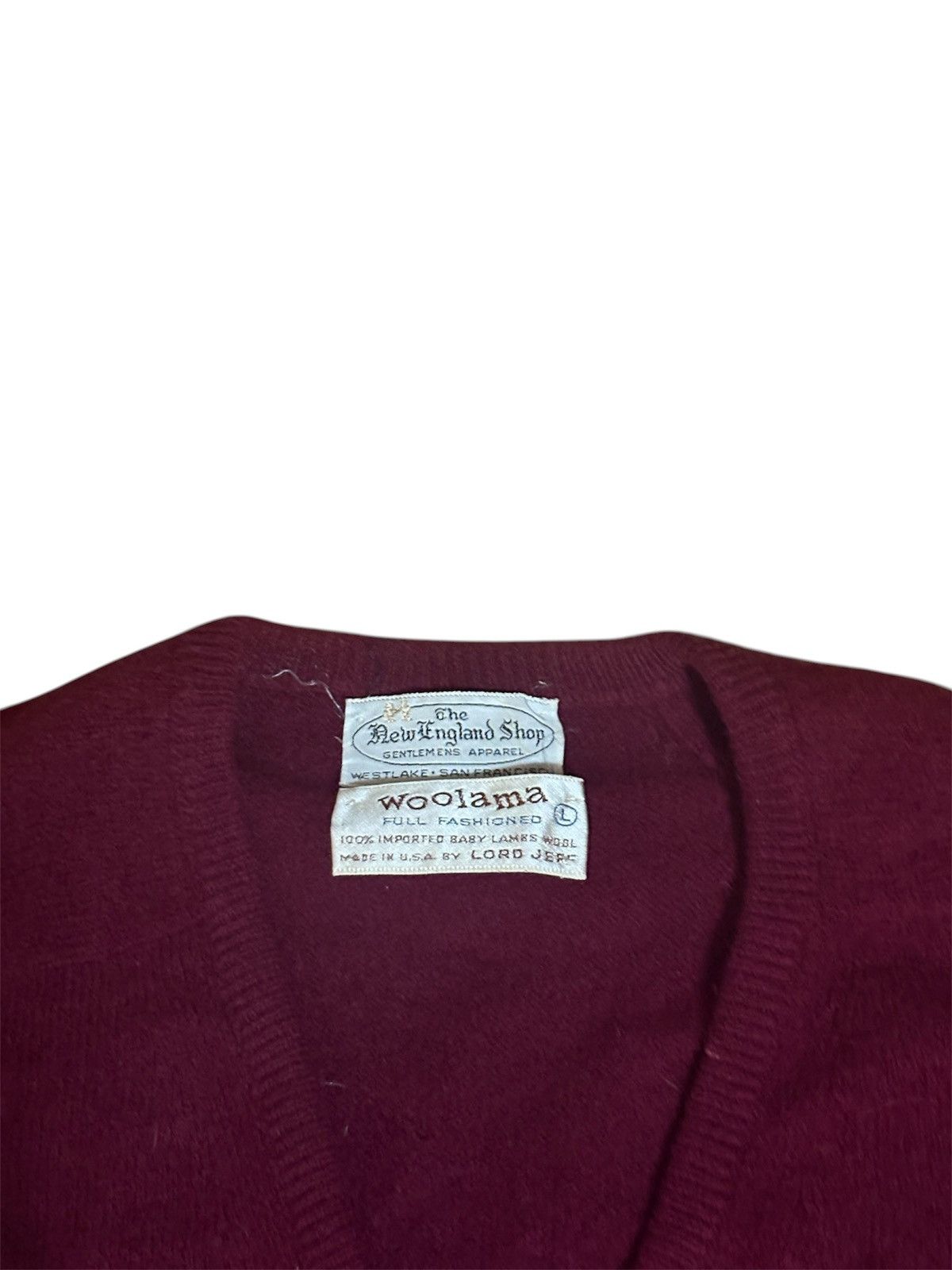 Vintage 1960s burgundy sweater Size US L / EU 52-54 / 3 - 3 Thumbnail