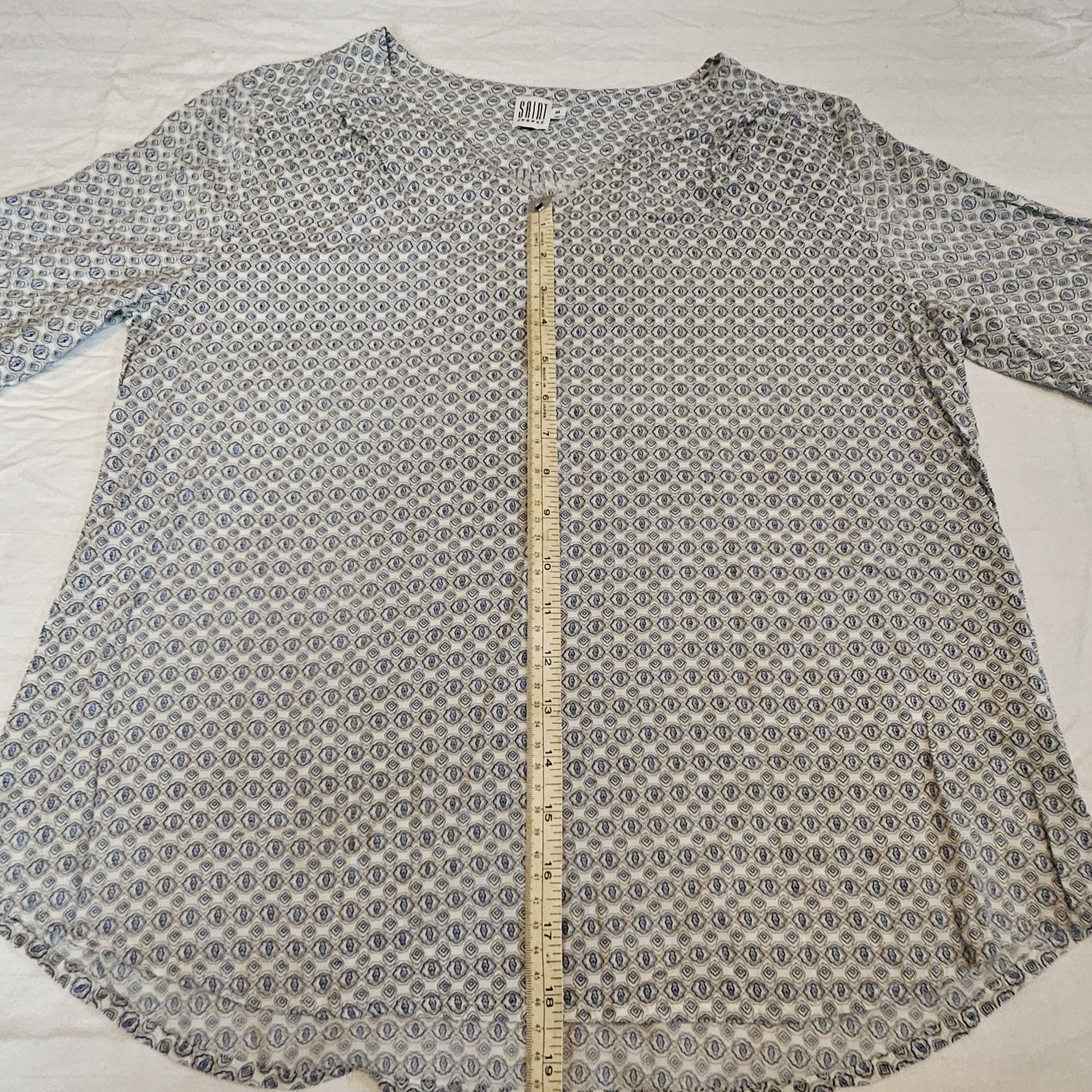 Vintage Saint Tropez Pattern Button Cuffed Blouse Woman's M Size M / US 6-8 / IT 42-44 - 8 Thumbnail