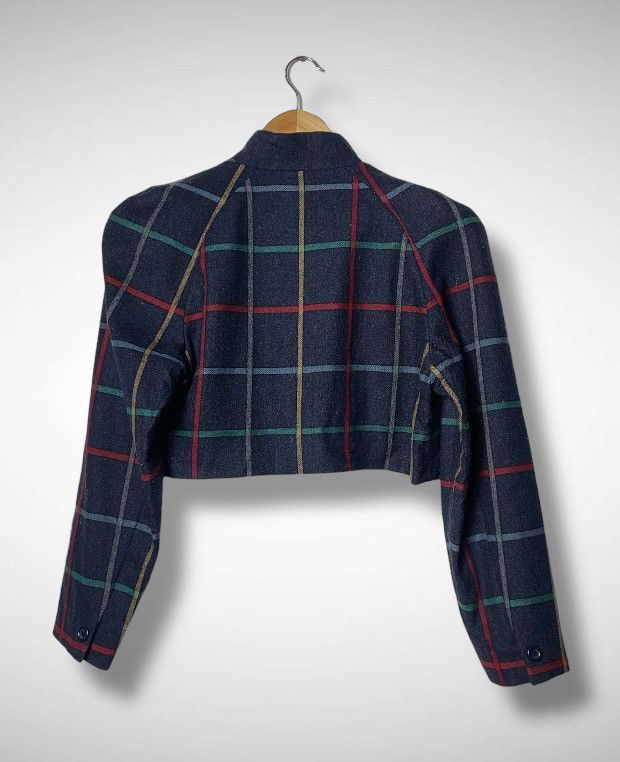 Japanese Brand Vintage Miss Ashida Plaid Cropped Wool Blend Bolero Jacket Size M / US 6-8 / IT 42-44 - 2 Thumbnail