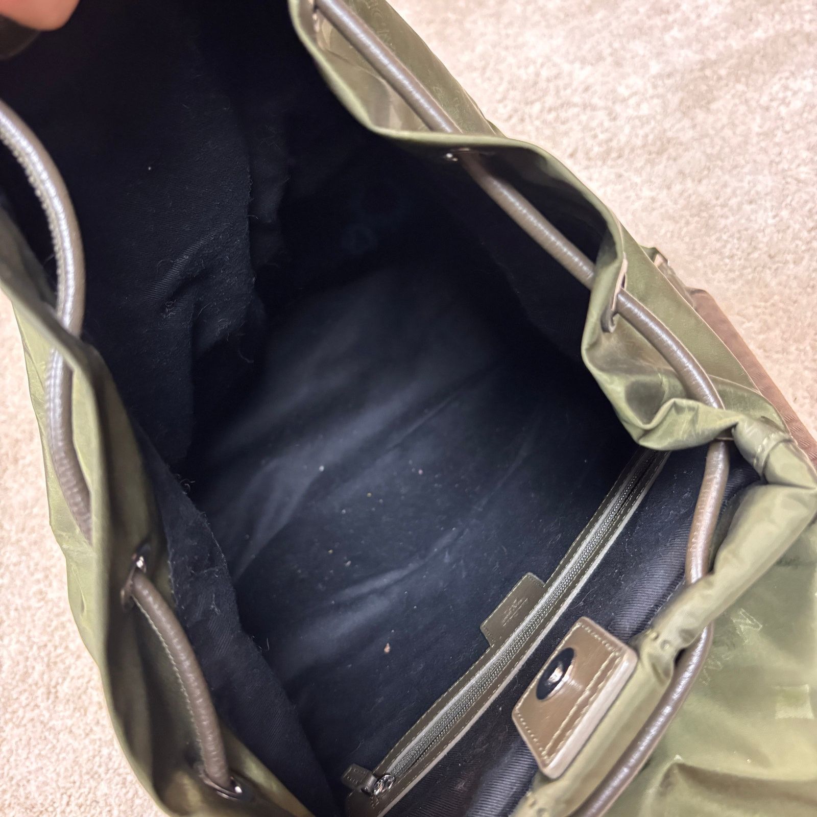 MCM MCM Dieter Green Monogram Two Pocket Nylon Backpack Rucksack Size ONE SIZE - 7 Thumbnail