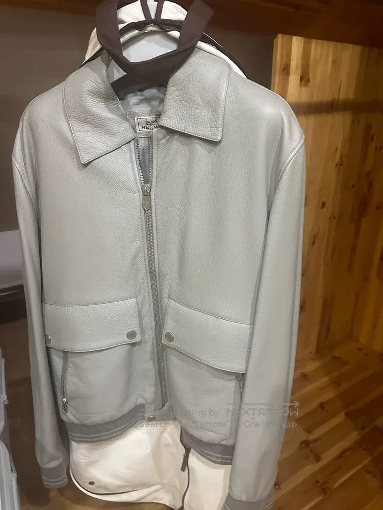 Hermes Showpiece detachable collar deerskin jacket