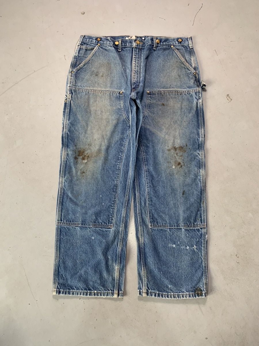 Carhartt Vintage Carhartt B136 dst double knee denim Size US 40 / EU 56 - 1 Thumbnail