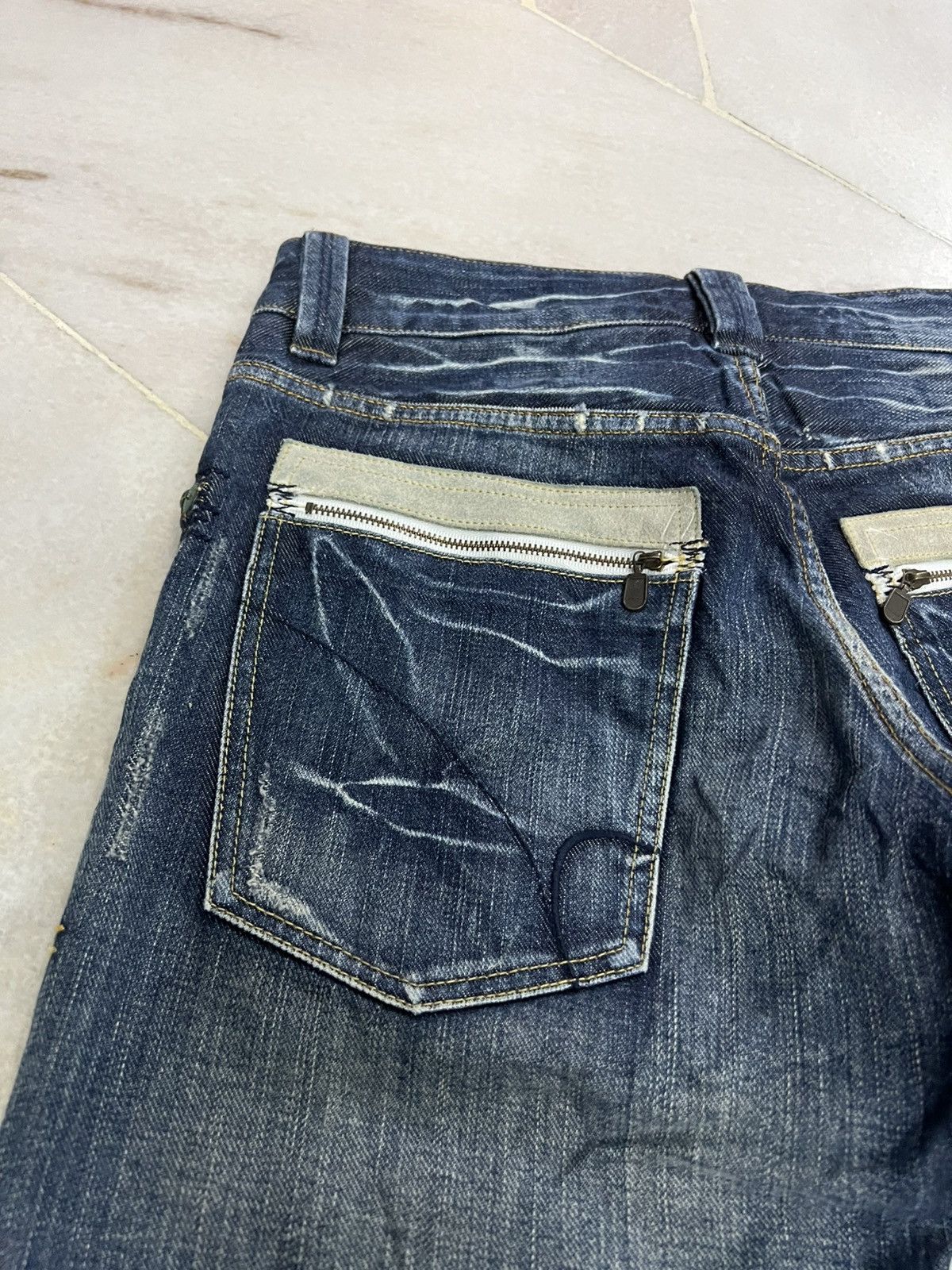 If Six Was Nine × Japanese Brand 🌈90s style Back Number Insane Pocket Punk Jean Size US 31 - 16 Thumbnail