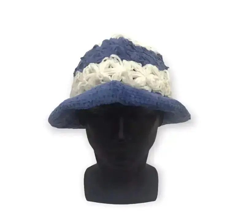 Vintage Japanese Brand Knit Bucket Hat Size ONE SIZE - 2 Thumbnail