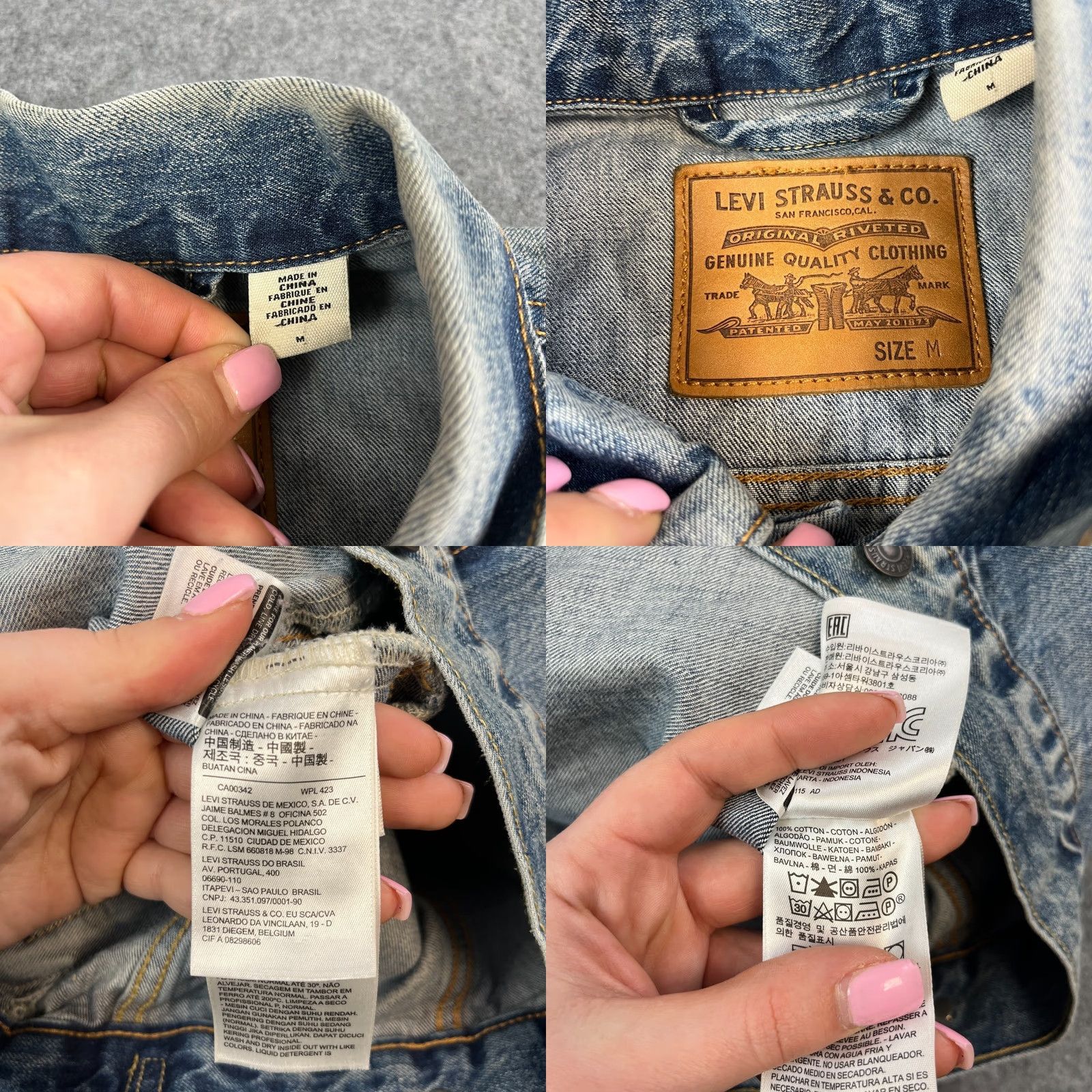 Levi's Levi's Mens Denim Jacket Medium Blue Premium Big E Light Wash Blue Workwear Jacket Size US M / EU 48-50 / 2 - 8 Thumbnail