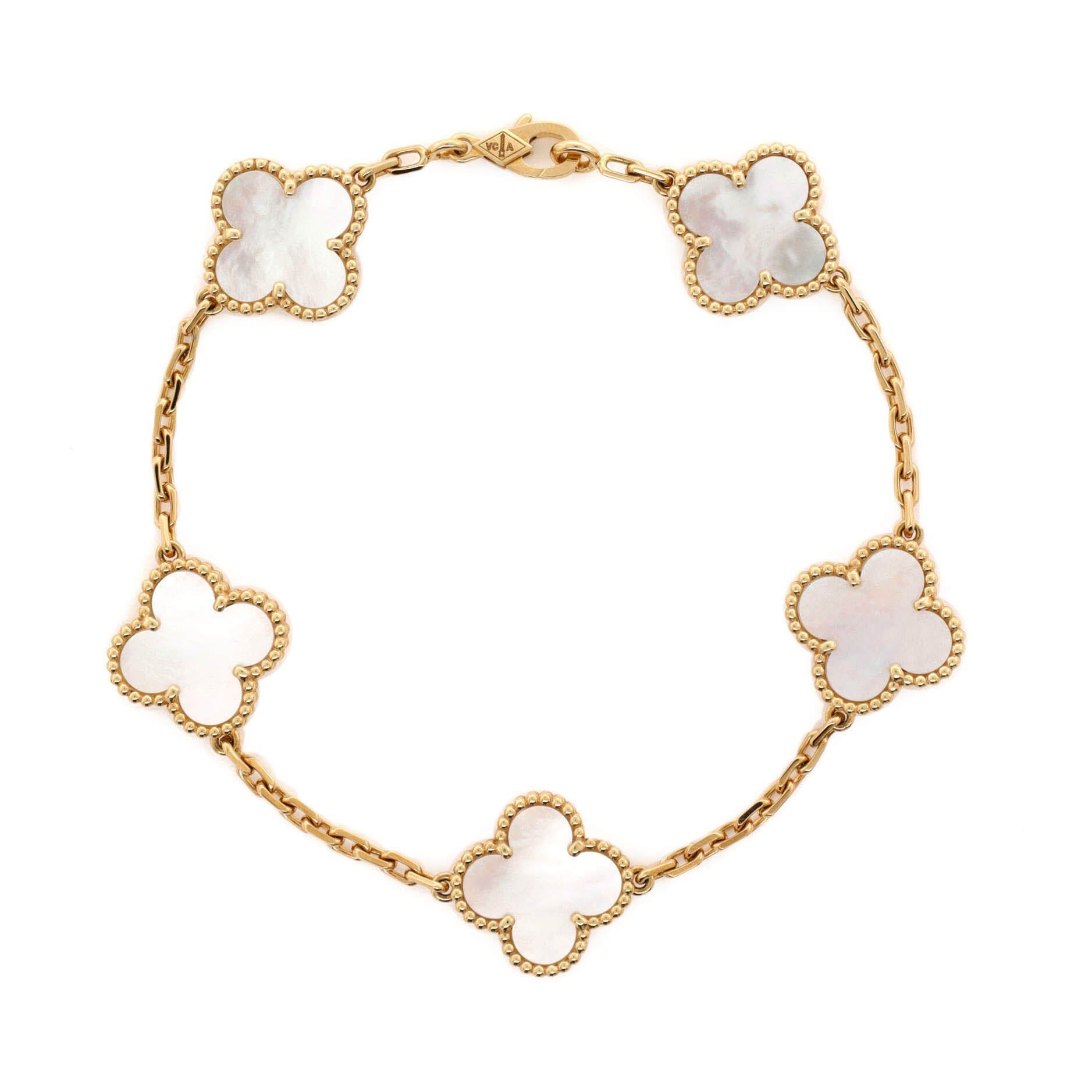 Van Cleef & Arpels Vintage Alhambra 5 Motifs Bracelet Size ONE SIZE - 1 Thumbnail