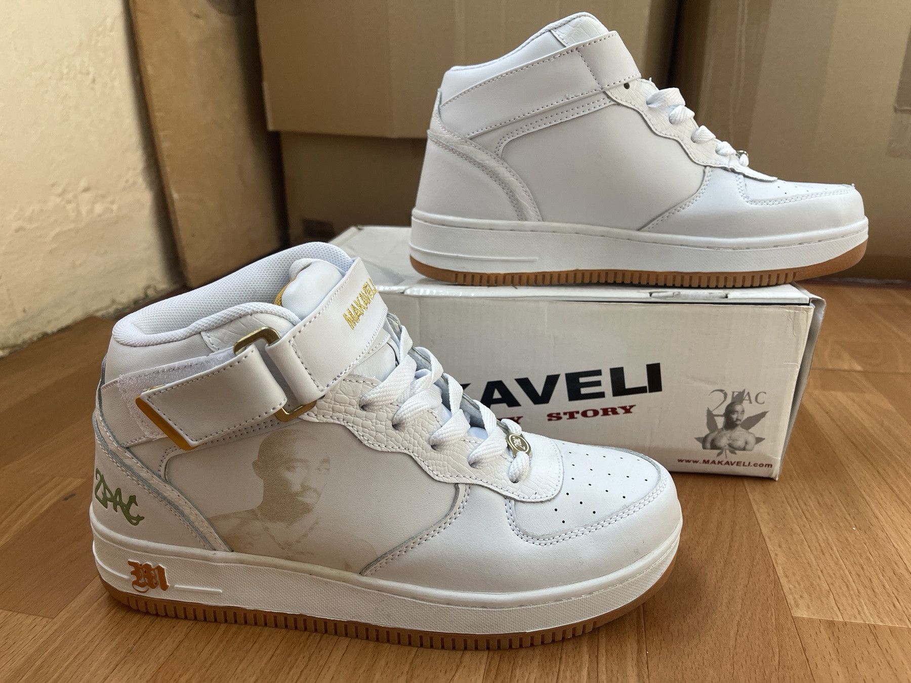 Makaveli MAKAVELI Branded sneakers, 2Pac shoes, Hi Top vintage US 9 Size US 9 / EU 42 - 1 Thumbnail
