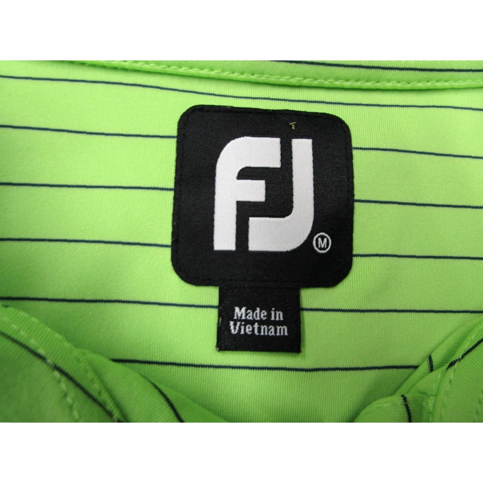Footjoy FootJoy Polo Shirt Mens M Green Striped Performance Golf Fremont Park Golf Club Logo Embroidered Short Sleeve Polo Size US M / EU 48-50 / 2 - 3 Thumbnail