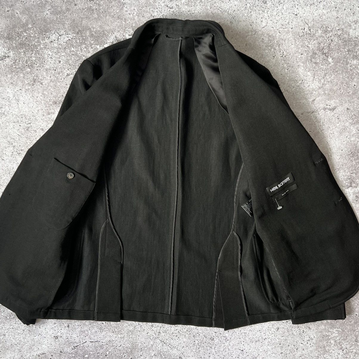 Neil Barrett Neil Barrett Black Blazer Jacket Italy Wool Linen Blend Size US M / EU 48-50 / 2 - 5 Thumbnail