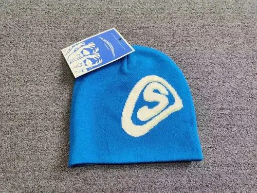 High Sport × Japanese Brand Schematiquement Anxiety Graphic Beanie Hat Azure Blue Size ONE SIZE - 1 Thumbnail
