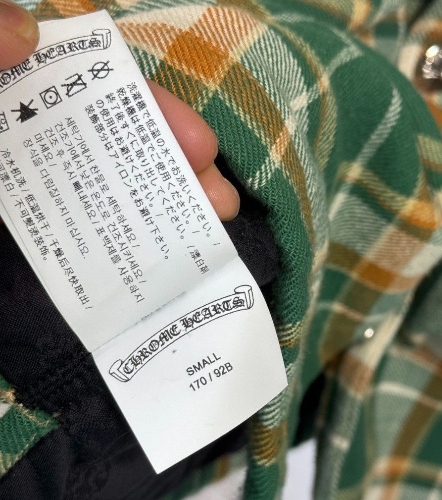 Chrome Hearts Pink letter sleeve green lined flannel jacket Size US S / EU 44-46 / 1 - 8 Thumbnail