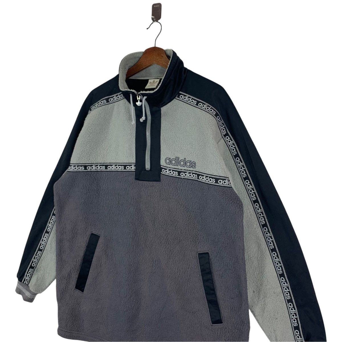 Vintage VINTAGE 90S ADIDAS DECENTE HALF ZIPPER SWEATER Size US L / EU 52-54 / 3 - 3 Thumbnail
