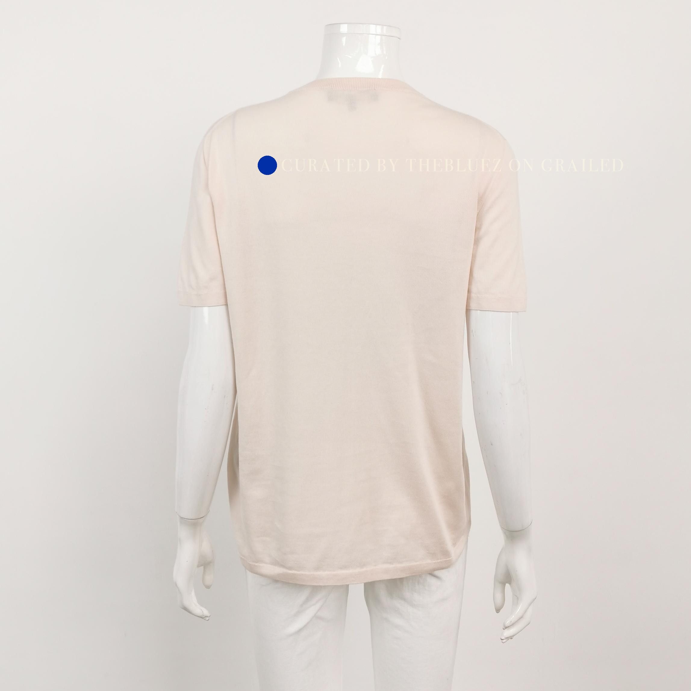 Loro Piana Silk Short Sleeve Knit in Beige Size US S / EU 44-46 / 1 - 1 Thumbnail