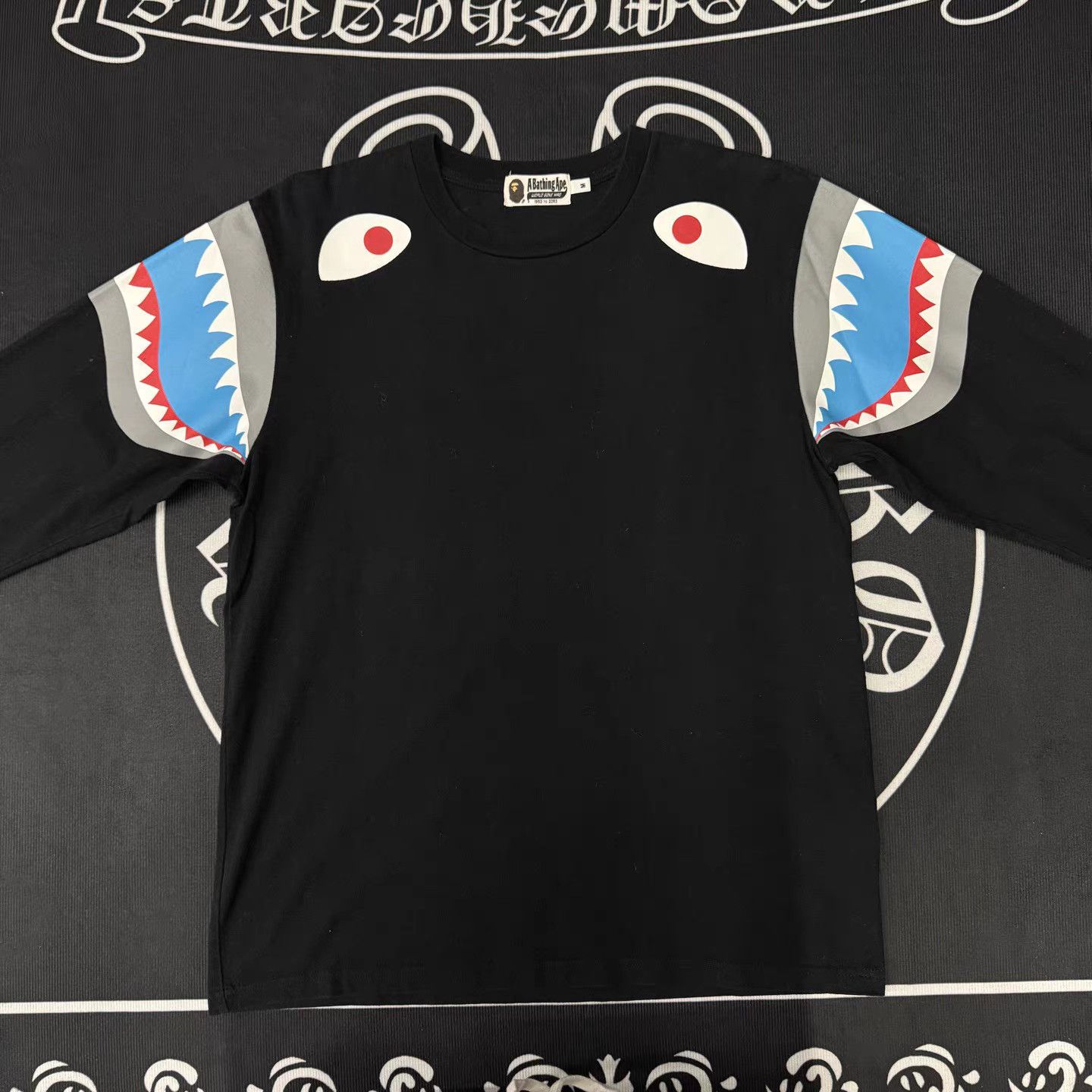 Bape BAPE Black Shark Long Sleeve Base Layer K15 Size US M / EU 48-50 / 2 - 1 Thumbnail