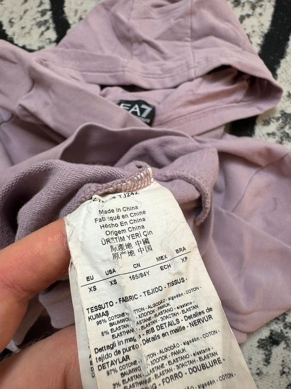 Emporio Armani Emporio Armani EA7 hoodie pink lilac XS Size XS / US 0-2 / IT 36-38 - 5 Thumbnail