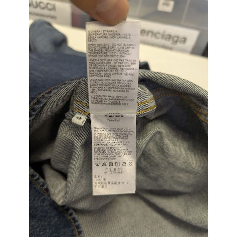Bottega Veneta o1rshd1 Q:2 / Original Medium Wash Indigo Denim Shirt Blue Size US M / EU 48-50 / 2 - 18 Thumbnail