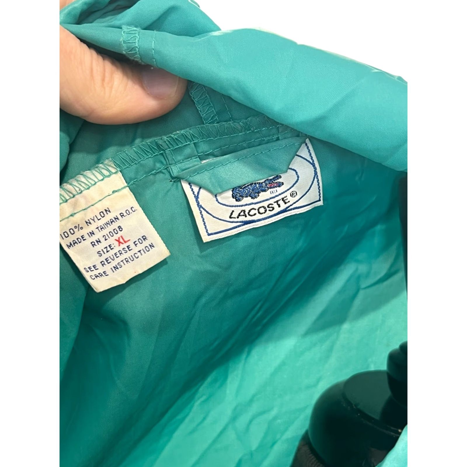 Lacoste VINTAGE Lacoste Windbreaker Mens XL Izod Anorak Hooded Pullover 80's Rain Jacket Jacket Size US XL / EU 56 / 4 - 8 Thumbnail