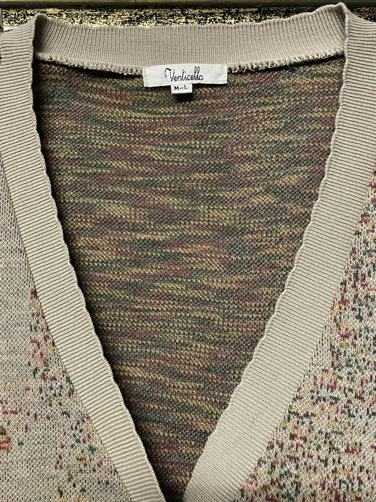 Japanese Brand Vintage 1990s Japan Venlicella Classic Distressed Cardigan Size US M / EU 48-50 / 2 - 14 Thumbnail