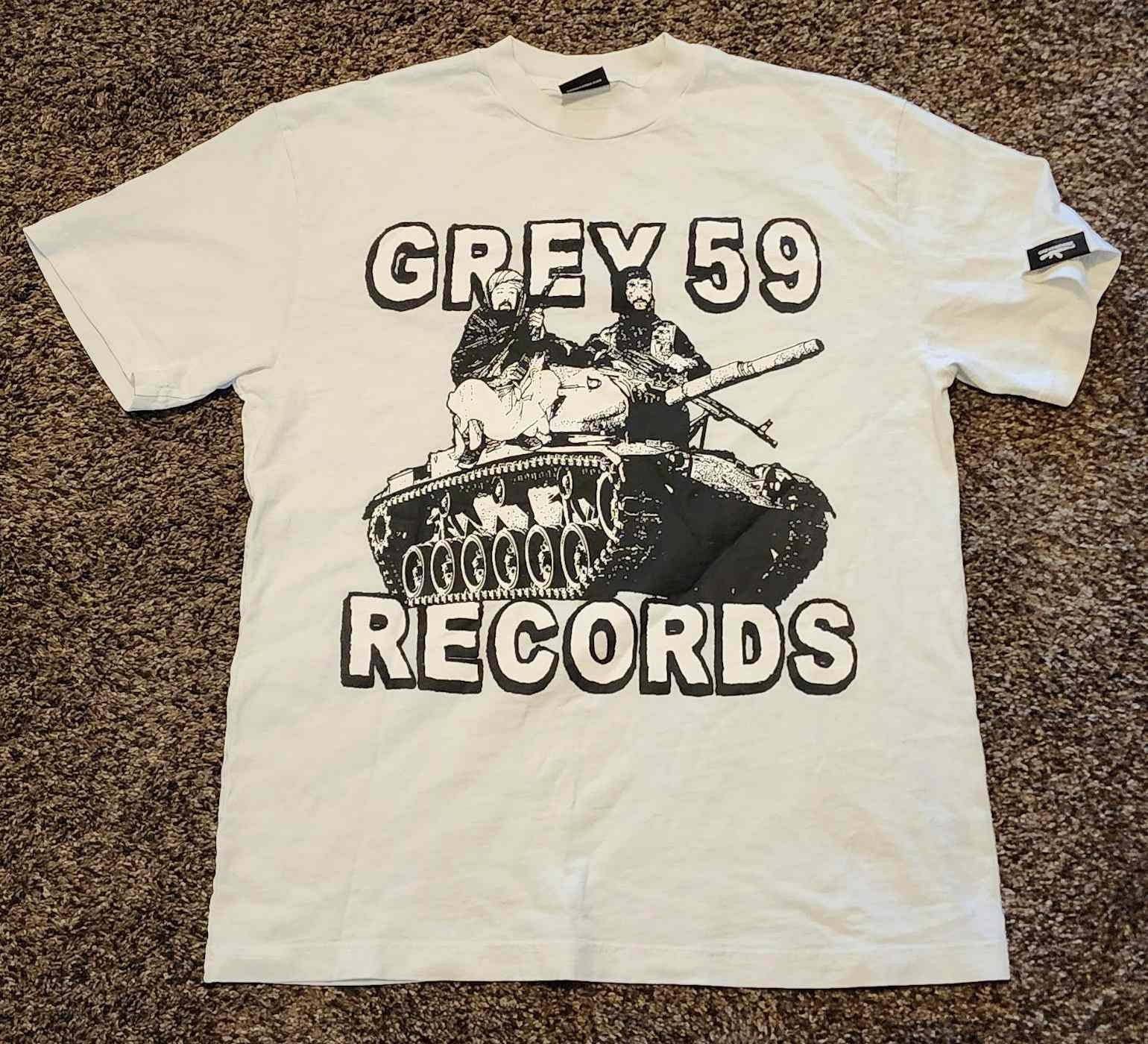 image of Fuck The Population x G59 Records G59 Pixel Tank Tshirt (White), Men's (Size Medium)