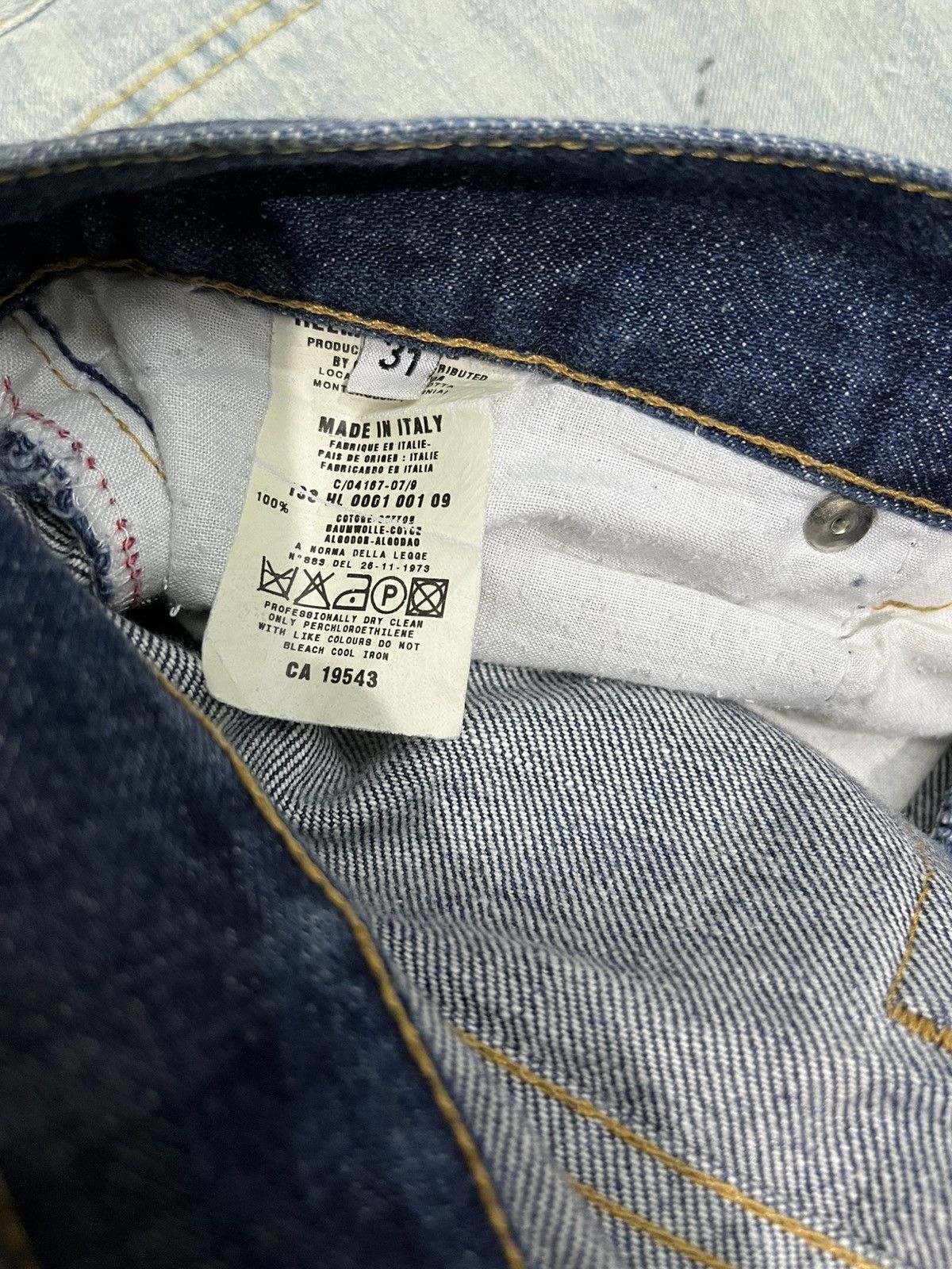 Helmut Lang Helmut lang paint acid distressed raw denim Size US 31 - 10 Thumbnail