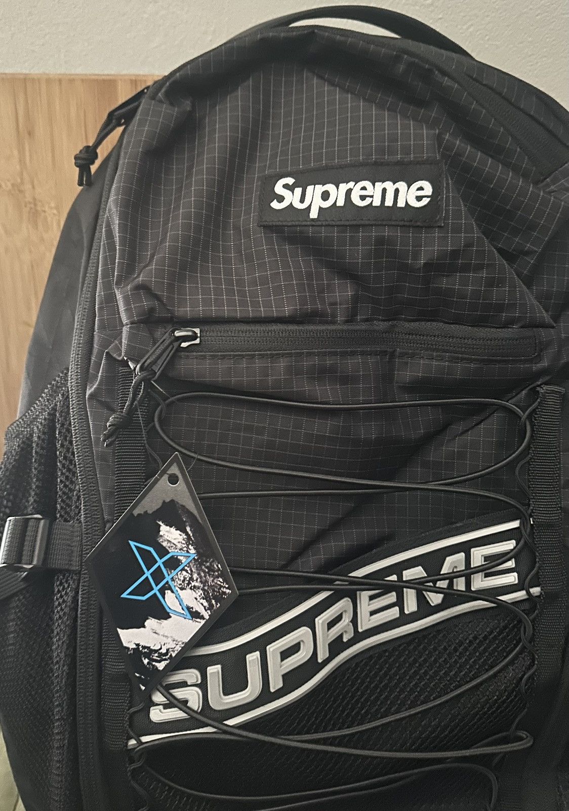 B.B. Simon × Supreme Supreme B.B. Simon Studded Denim Backpack in