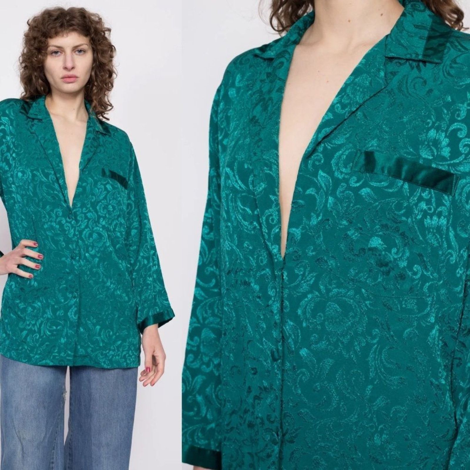 Victoria's Secret Vintage Victoria's Secret Gold Label Sleepshirt Womens Green Size ONE SIZE - 5 Thumbnail
