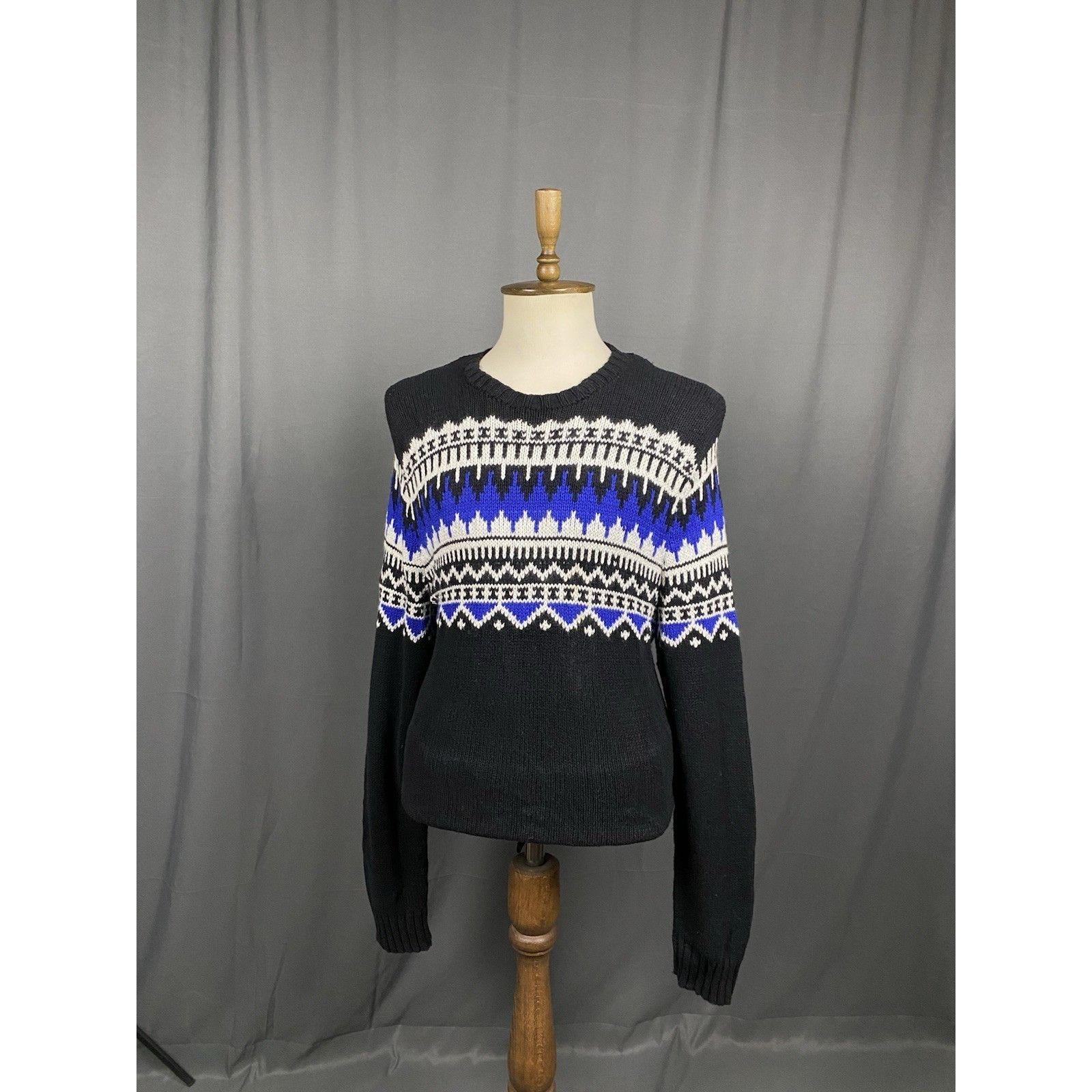 Polo Ralph Lauren Polo Ralph Lauren VTG Heavy Knitted Men's Black Crewneck Swe Size US XL / EU 56 / 4 - 4 Thumbnail