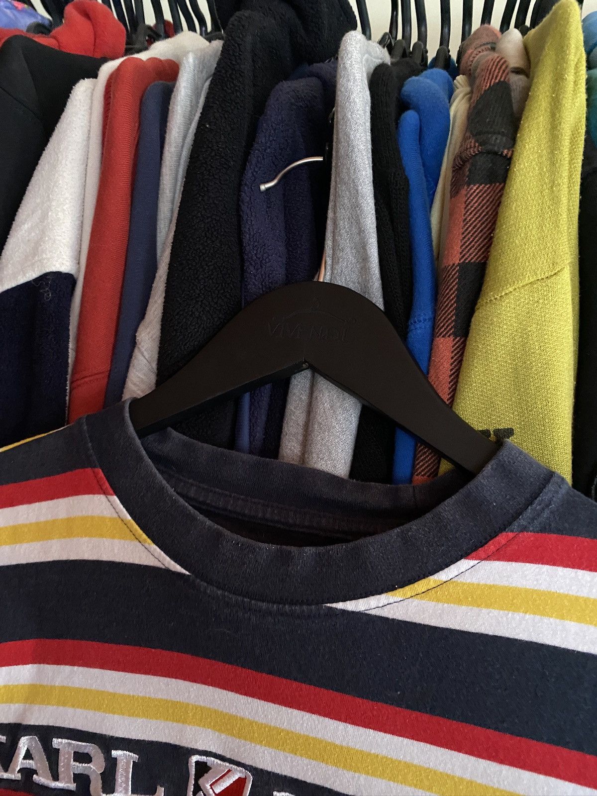 Karl Kani VINTAGE KARL KANI STRIPED EMBROIDERED LOGO T-SHIRT Size US M / EU 48-50 / 2 - 3 Thumbnail