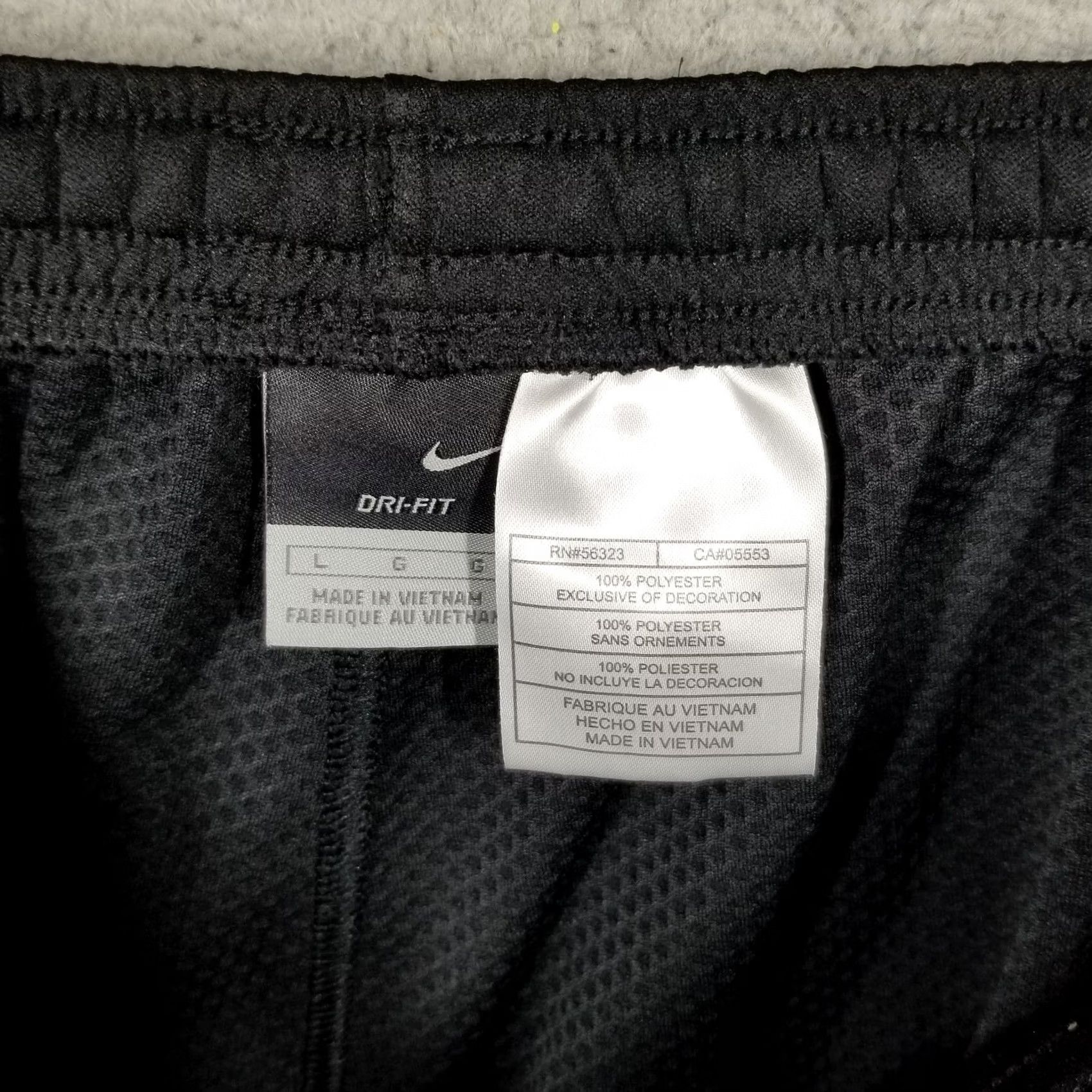 Nike VINTAGE Nike Dri-FIT Pants Mens Large Black White Track Athletic Warm Up New Size US 33 - 6 Thumbnail