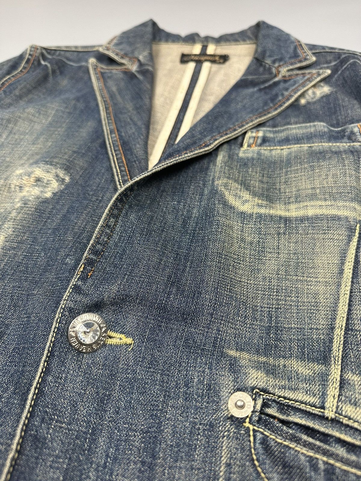 Vanquish 🔥Rare🔥Vintage Vanquish Denim Blazer Size US S / EU 44-46 / 1 - 5 Thumbnail