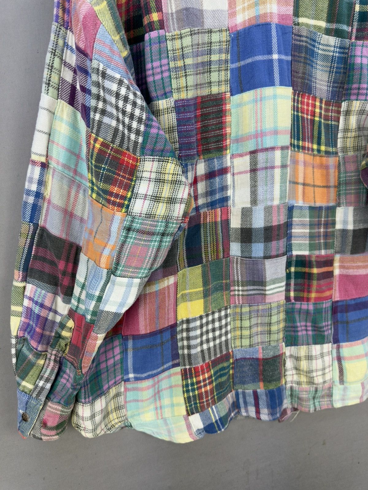 Japanese Brand Patchwork Flannel Shirt Button Up by Catherine Museum Size US L / EU 52-54 / 3 - 6 Thumbnail