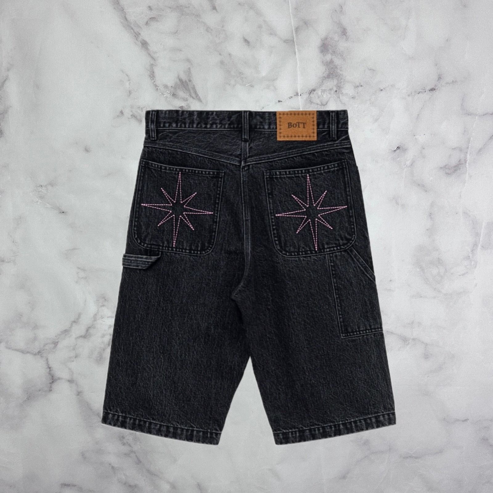 Birth of The Teenager Black Sparkle Denim Painter Shorts