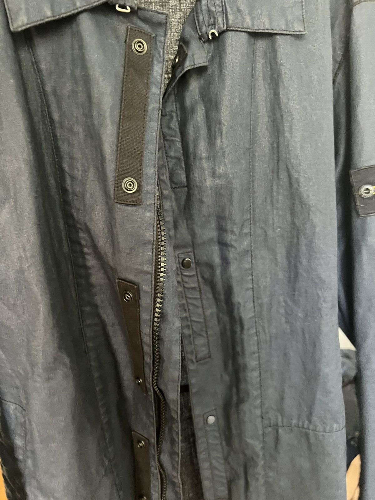 Stone Island STONE ISLAND Linen Resin-TC coat Navy Men Sz- L Size US L / EU 52-54 / 3 - 10 Thumbnail