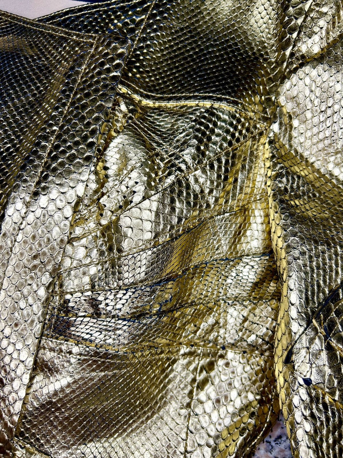 S/S 04 Gold Python Leather Jacket