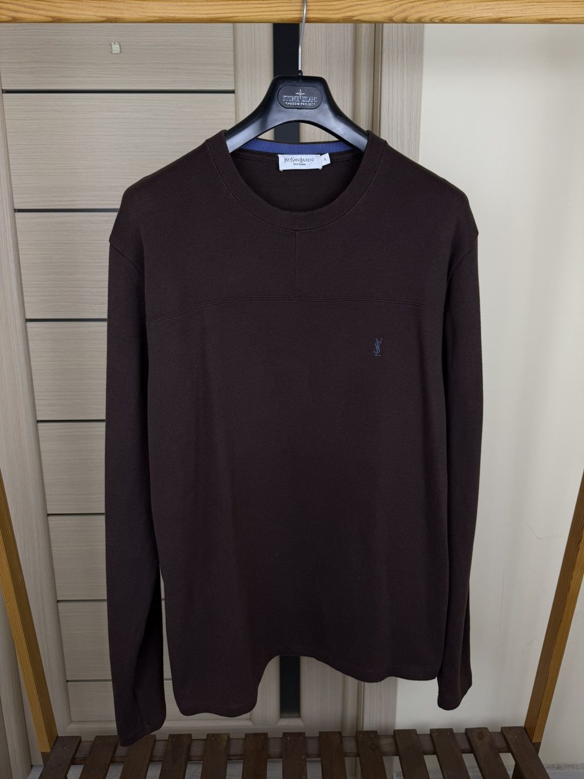 Yves Saint Laurent Yves Saint Laurent Vintage Logo Cotton Sweater Sweatshirt Size US XL / EU 56 / 4 - 2 Thumbnail