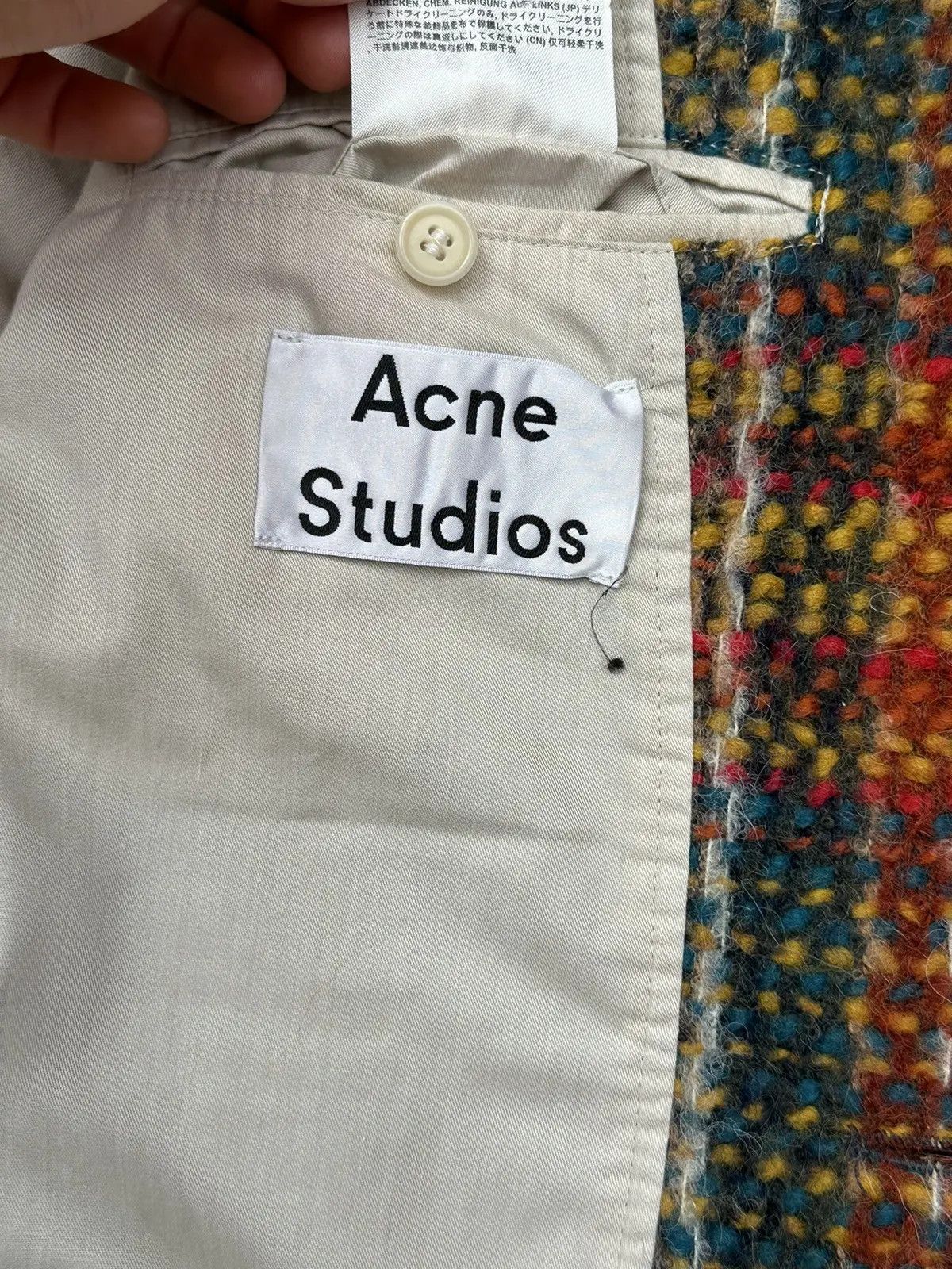 Acne Studios RARE GRAIL Acne Studios Twisted yarn tweed overcoat jacket Size US XL / EU 56 / 4 - 4 Thumbnail