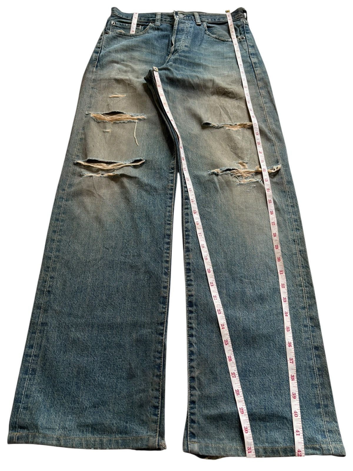 Levi's Vintage 80s Levis 503B Big E Selvedge Rusty Wash Baggy Jean Size US 28 / EU 44 - 14 Thumbnail